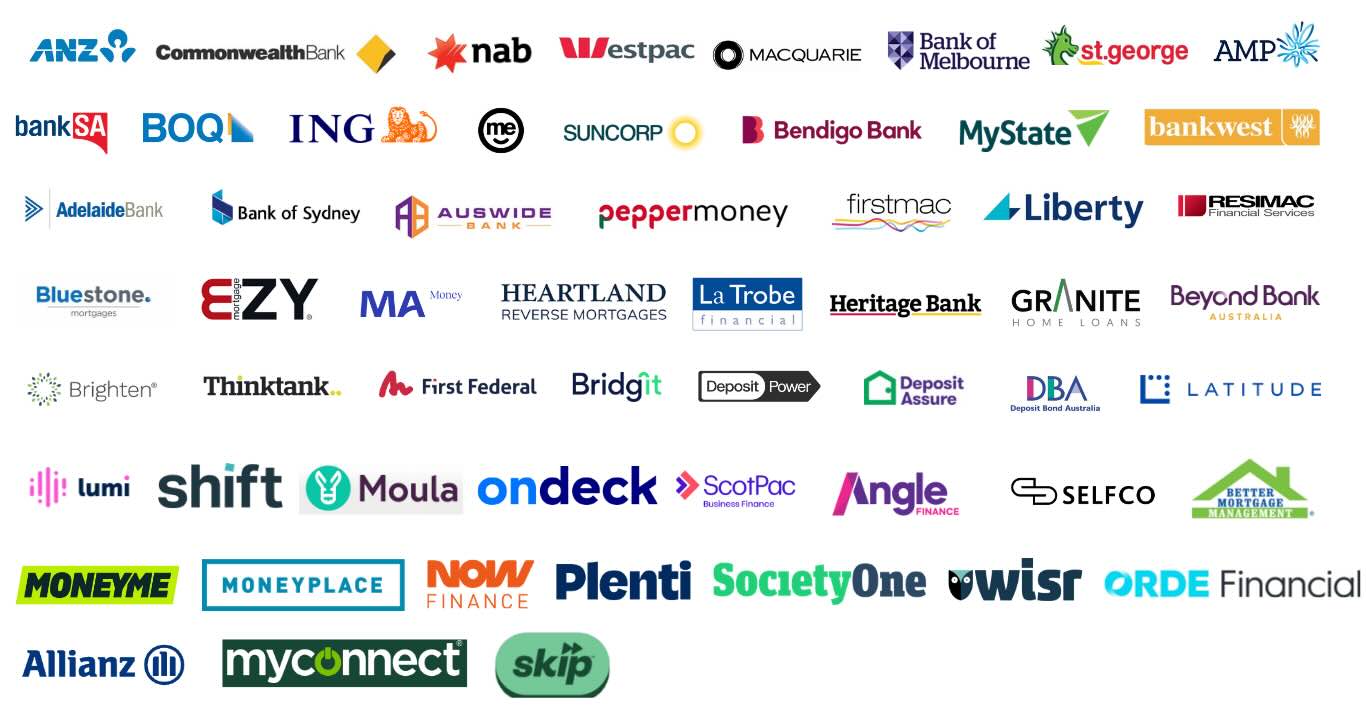 Our Extensive Panel of Australian Lenders